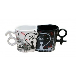 Mini Mug Couple "Chats Amoureux"
